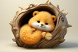 cute bear cub cartoon style