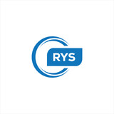 Fototapeta  - RYS letter design for logo and icon.RYS typography for technology, business and real estate brand.RYS monogram logo.