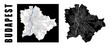 © Kostiantyn - Budapest map, Hungary. City within administrative municipal borders.