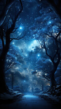 Starry Night In The Enchanted Forest