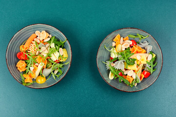 Poster - Pasta salad with vegetables.