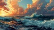 Atlantic Ocean Beautiful Seascape Sea Horizon, Background Banner HD