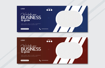 Facebook Cover Social media banner template.