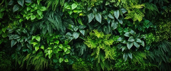 Sticker - Herb wall, plant wall, natural green wallpaper and background. nature wall. Nature background of green forest