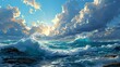 Beautiful Sky Blue Sea, Background Banner HD