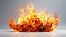 3d Fire Icon Isolated On White Background
