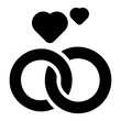 wedding ring glyph icon