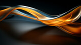 Fototapeta Panele - abstract colorful glowing wavy perspective with fractals and curves background 16:9 widescreen wallpapers