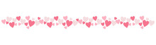 hearts background card banner frame card for valentine and wedding, pink heart love Paper cut decorations for Valentine's day border or frame design