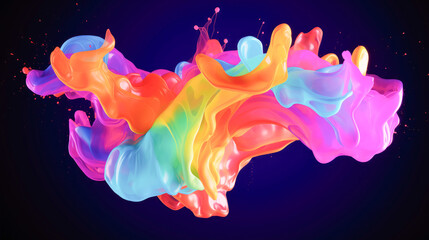 Wall Mural - Abstract colorful background. Liquids mixing together