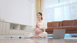 © Wosunan - Light activity for pregnant women on the verge of giving birth, Maternity prenatal care and woman pregnancy concept.