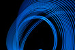 © deliris - Abstract background neon electric blue glowing lines. High quality photo