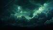 © NI - black dark greenish blue dramatic night sky gloomy ominous storm rain clouds background cloudy thunderstorm hurricane wind lightning epic fantasy mystic or creepy spooky nightmare horror concept