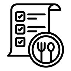 Canvas Print - Nutrition Planning Icon