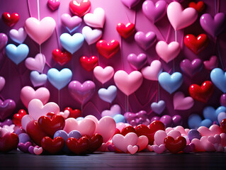 Wall Mural - Realistic valentine's day background