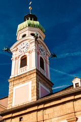 Church on a sunny summer day at Innsbruck, Tyrol, Austria