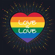 Grafika LGBTQ+ z sercem