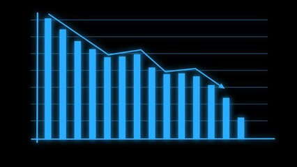 Business graph chart illustration background  