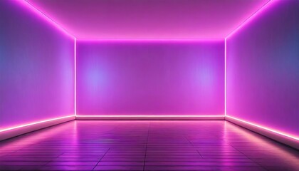 Canvas Print - neon room background