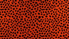 Beautiful Red Animal Print Leopard Background Wallpaper