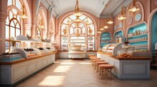 Pink And White Bakery Interior