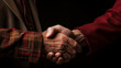 Handschlag zwischen einem alten und einem jungen Geschäftsmann - Unternehmensnachfolge - Nachfolgeregelung