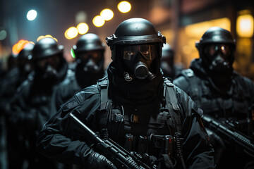 officer in uniform with helmet