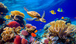 A Vibrant Underwater World of Colorful Tropical Fishes. A Look into the Diverse and Complex Ecosystem of the Ocean.