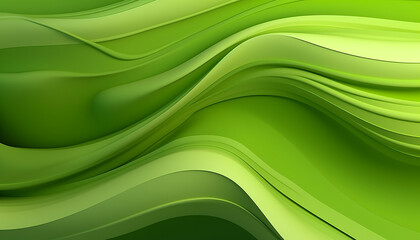 Abstract background pattern, light green waves, liquid banner with curves