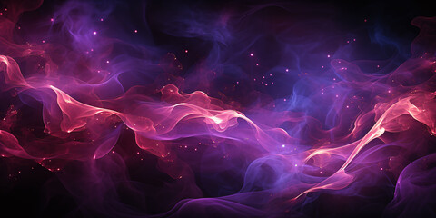 Poster - purple fire power against black background