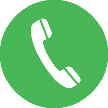 Phone Call Icon Answer, Accept Call Icon With Green Button , Contact Us Telephone Sign. Yes Button. Incoming Call Icon
