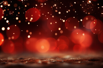 Wall Mural - luxury glitter red background with bokeh