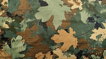 Sticker - Maple leaf camouflage pattern.