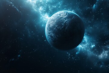a planet floating in space