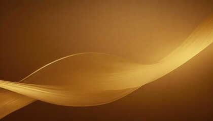 Wall Mural - abstract glow backgound gold bronze paper wave on brown background