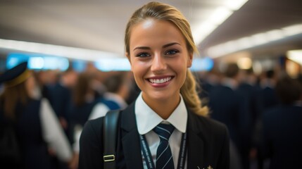 portrait of a young woman in a black suit and tie