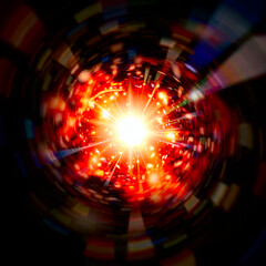 Wall Mural - big splash in universe. space background. colorful lights.the elements of this image furnished by na