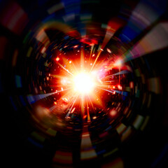 Wall Mural - big splash in universe. space background. colorful lights.the elements of this image furnished by na