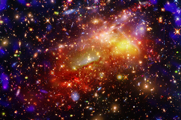 Wall Mural - beautiful universe. galaxies and stars. the elements of this image furnished by nasa.