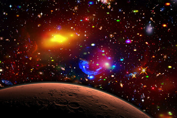 Wall Mural - solar system. fourth planet. mars. the elements of this image furnished by nasa.