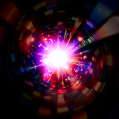 Wall Mural - big splash in universe. space background. colorful lights.the elements of this image furnished by na