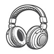 Wireless headphones on a white background. Vector illustration
