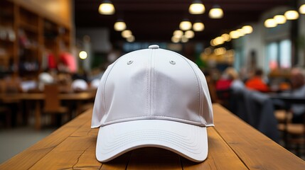 Poster - White Baseball cap blank