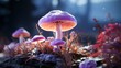 Mushroom plant background photo realistic