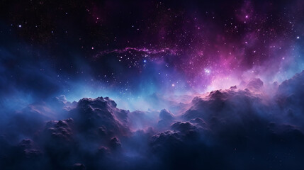 Wall Mural - Digital galaxy colorful black hole scene abstract graphic poster web page PPT background