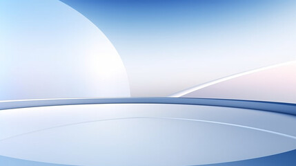 Wall Mural - 3d rendered sci-fi extended background, blue futuristic technological space scene illustration