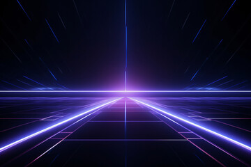 Wall Mural - Future technology line background and light effects, abstract future technology concept design scene illustration