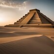 An ancient Mesopotamian ziggurat bathed in golden sunlight2