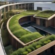 A contemporary sustainable development with green roofs and gardens1