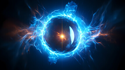 Wall Mural - Technology abstract graphic poster web page PPT background, technology background